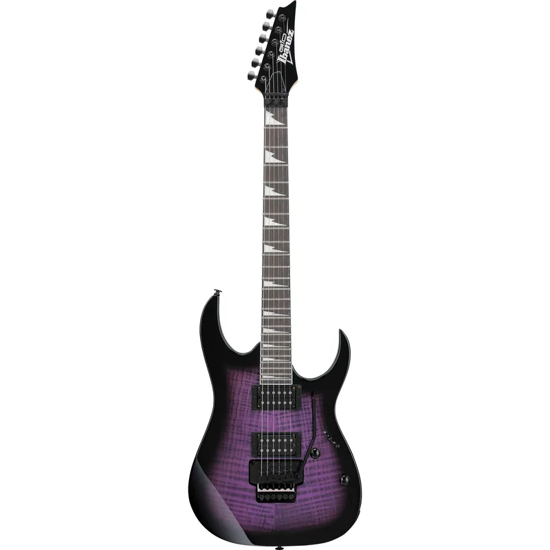 Direct From Manufacturer Ibanez GRG320FA GIO RG Guitar, Bound Purpleheart Fretboard, Transparent Violet Sunburst