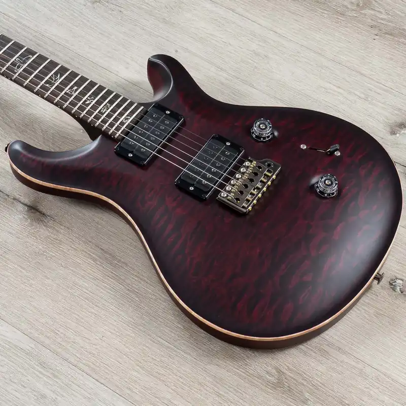 PRS Paul Reed Smith Wood Library Custom 24 Guitar, Brazilian Rosewood Fretboard, Rosewood Neck, Ash Body, Quilt Top, Satin Angry Larry Buy Today