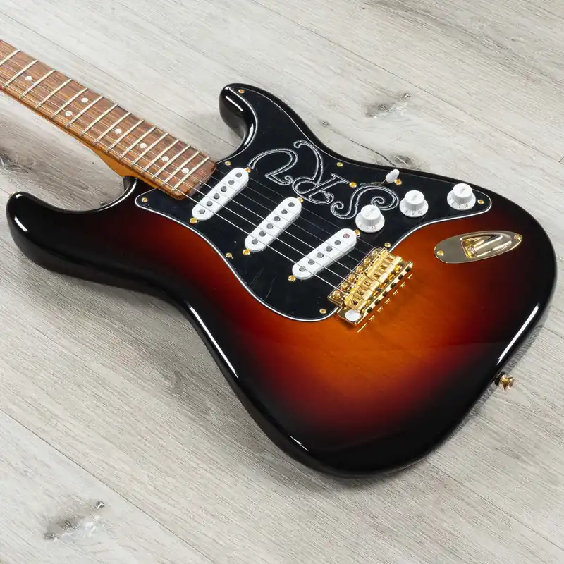 Super Sale Fender Stevie Ray Vaughan Stratocaster Guitar, Pau Ferro Fretboard, 3-Color Sunburst
