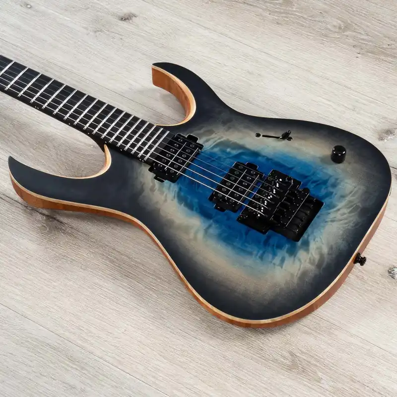 Mayones Duvell Elite PRO 6 Guitar, 4A Curly Poplar Top, Schaller Tremolo, Galaxy Eye Blue Satine Today Only