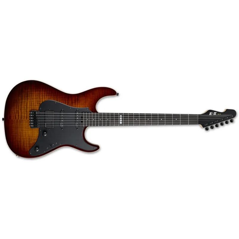 ESP E-II SN-III HT Guitar, Flame Maple Top, HSS Fishman Fluence Pickups, Tiger Eye Sunburst New Arrival