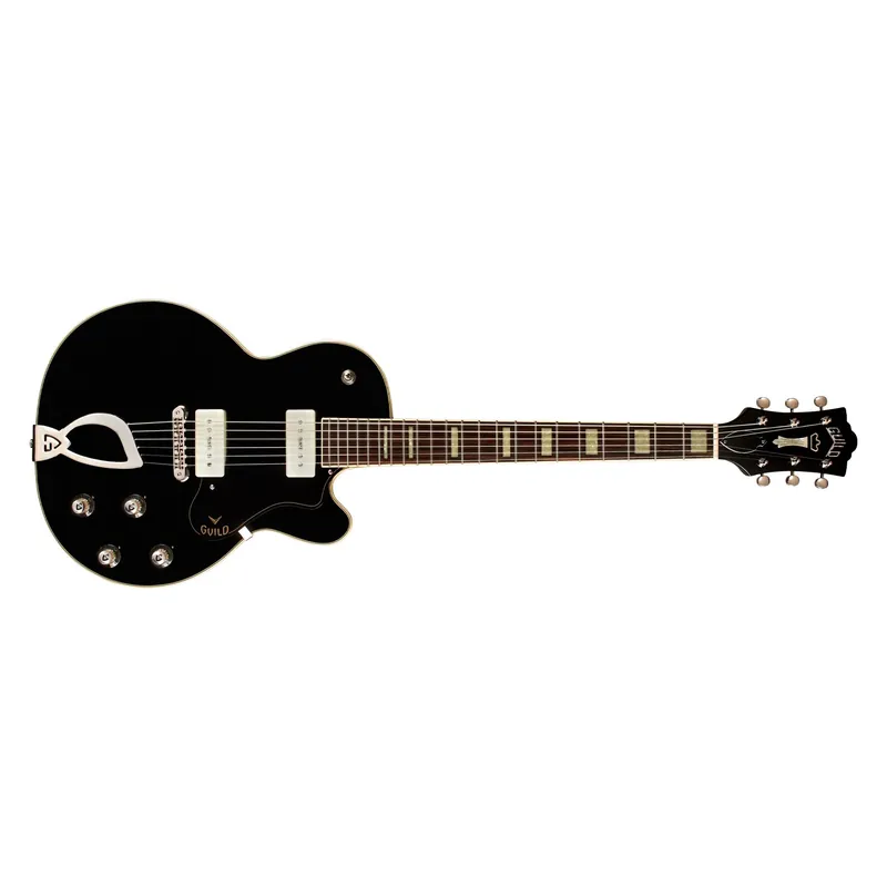 Next Day Delivery Guild Limited Edition M-75 Aristocrat Hollowbody Guitar, Franz P90 Pickups, Black Gloss
