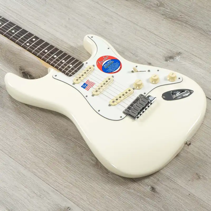 In Demand Fender Jeff Beck Stratocaster Guitar, Rosewood Fretboard, Olympic White