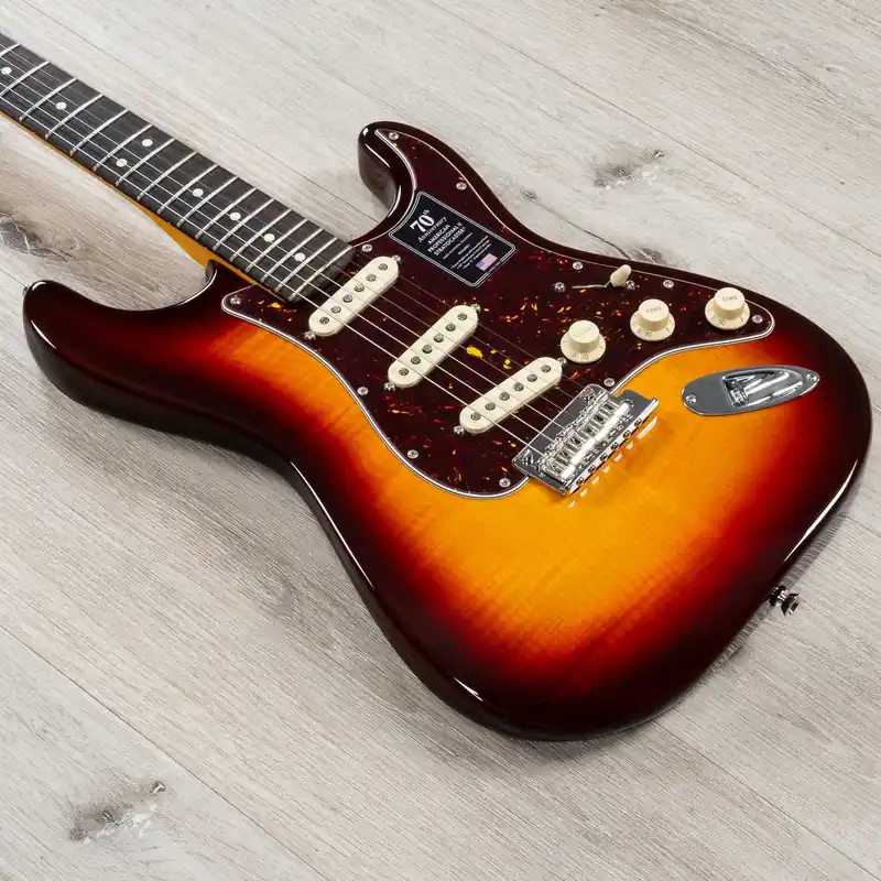 New Arrival Fender 70th Anniversary American Professional II Stratocaster Guitar, Rosewood Fretboard, Comet Burst