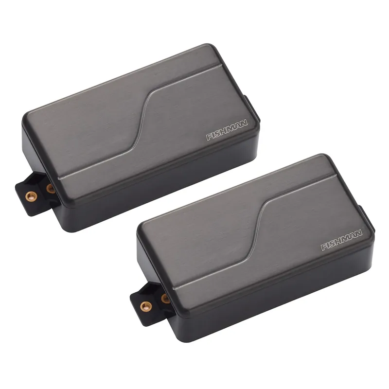 Next Day Delivery Fishman Fluence Modern 3-Voice Active Guitar Humbucker Pickup Set, Brushed Black Nickel