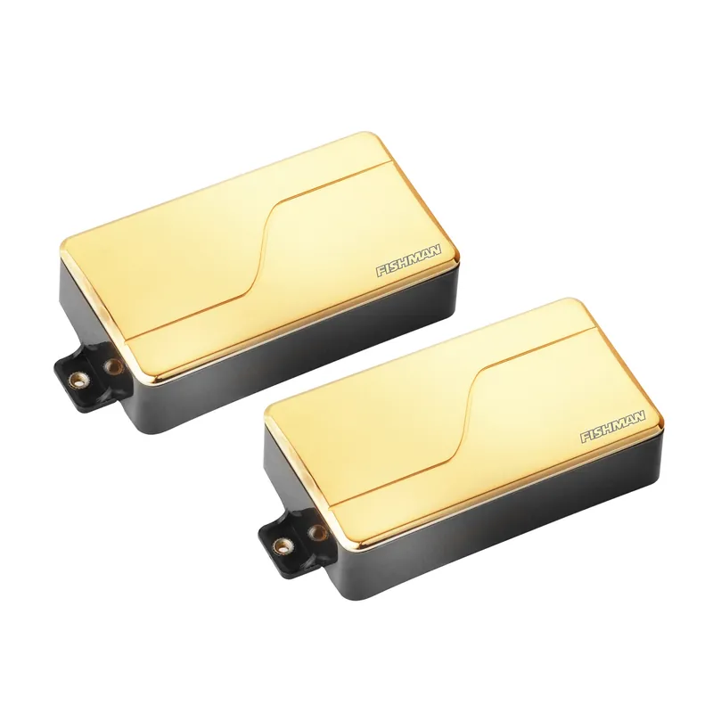 Trusted Brand Fishman Fluence Modern 3-Voice Active Guitar Humbucker Pickup Set, Gold