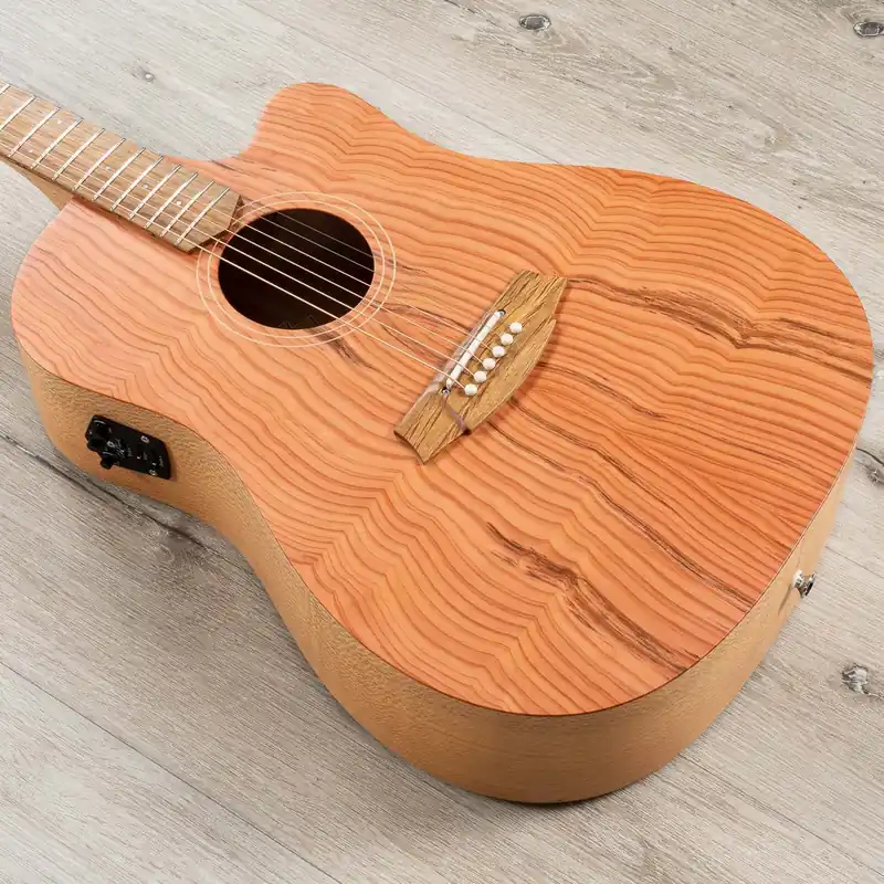 Place Order Cole Clark FL1EC-RDSO FL Dreadnought 1 Acoustic-Electric Guitar, Redwood Top, Silky Oak Back