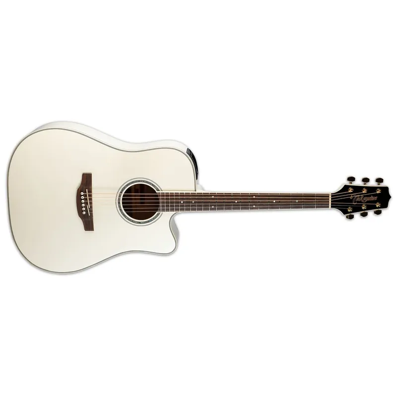 In Demand Takamine GD37CE PW Acoustic-Electric Guitar, Solid Spruce Top, Gloss Pearl White