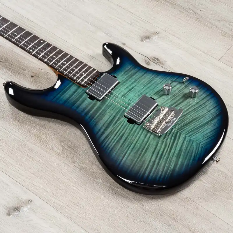 Ernie Ball Music Man Luke 4 HH Maple Top Guitar, Rosewood Fretboard, Blue Dream Instant Buy