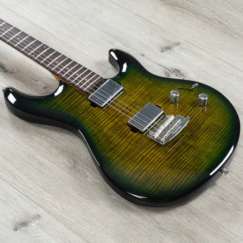 Popular Ernie Ball Music Man Luke 4 HH Maple Top Guitar, Rosewood Fretboard, Gator Burst