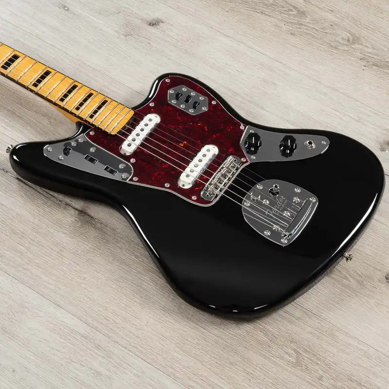 Fender Vintera II 70s Jaguar Guitar, Maple Fingerboard, Black Price Cut