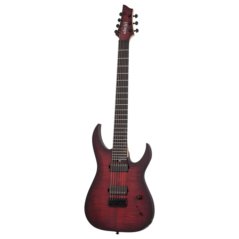 Special Discount Schecter Sunset-7 Extreme 7-String Guitar, Ebony Fretboard, Scarlet Burst