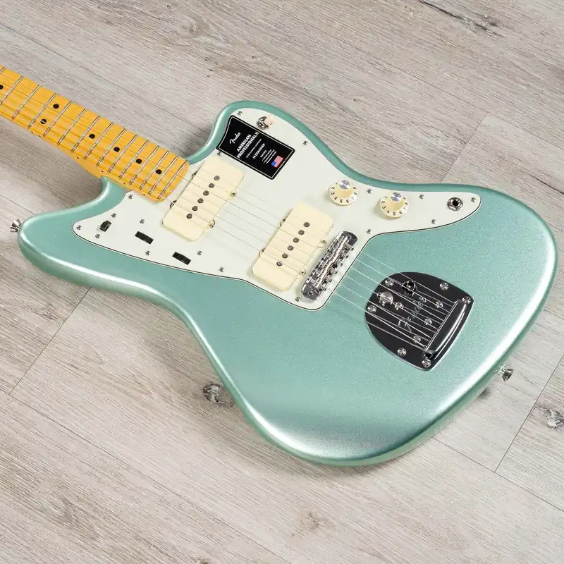 Reduced Price Fender American Professional II Jazzmaster Guitar, Maple Fretboard, Mystic Surf Green