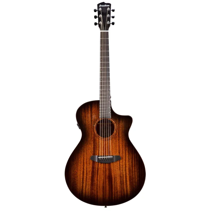 Best Price Breedlove Organic Wildwood Pro Concerto CE African Mahogany Acoustic-Electric Guitar, Suede
