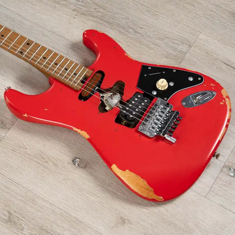 EVH Frankie Relic Series Guitar, Maple Fingerboard, Relic Red Super Sale