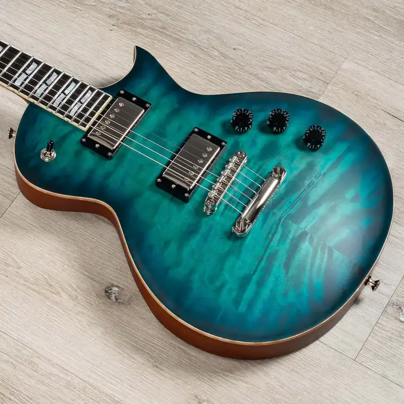 ESP USA Eclipse Guitar, Quilted Maple Top, Duncan Saturday Night Specials, Aqua Marine Sunburst Wholesale