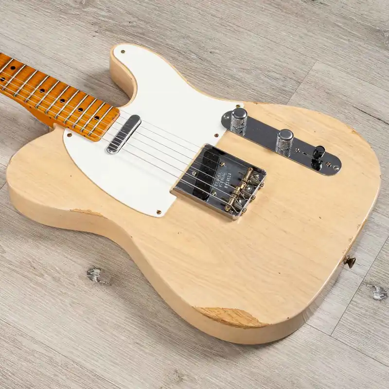 Fender Custom Shop S23 Limited Edition Reverse '50s Tele Relic Guitar, Aged White Blonde Holiday Sale