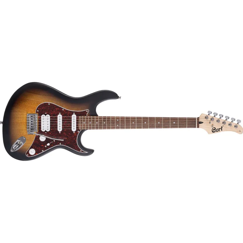 Flash Sale Cort G110 Double Cut HSS Guitar, Jatoba Fretboard, Open Pore Sunburst
