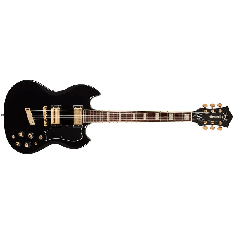 Best Price Guild Kim Thayil Signature Polara Guitar, Rosewood Fretboard, Black Gloss
