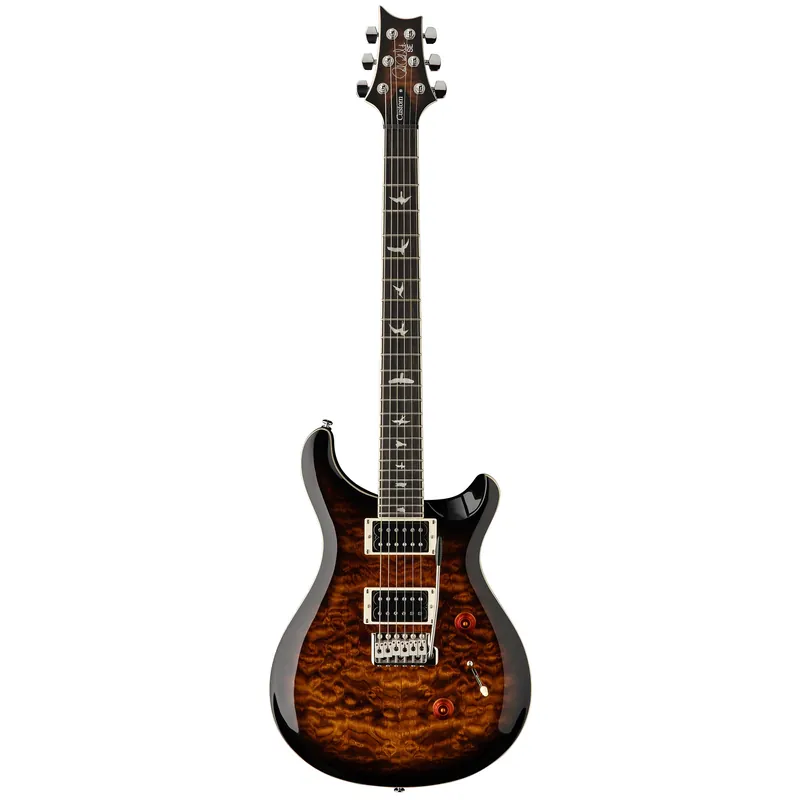 Super Sale PRS Paul Reed Smith SE Custom 24 Quilt Guitar, Rosewood Fretboard, Black Gold Sunburst