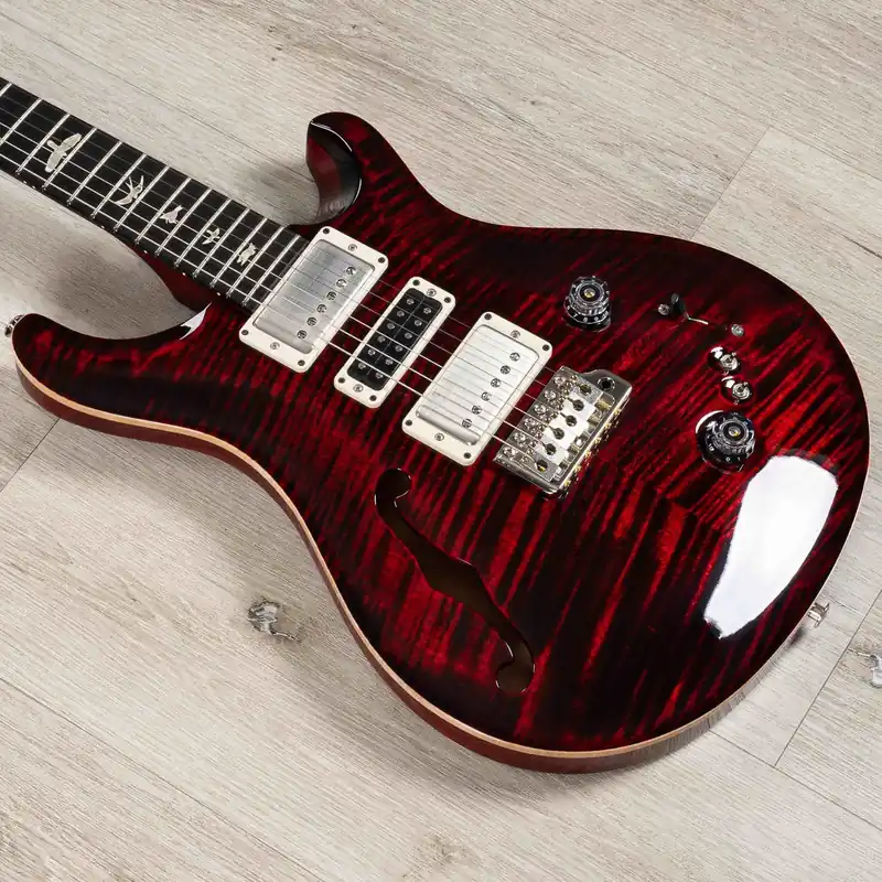 Markdown PRS Paul Reed Smith Special Semi-Hollow Guitar, Rosewood Fretboard, Fire Red Burst