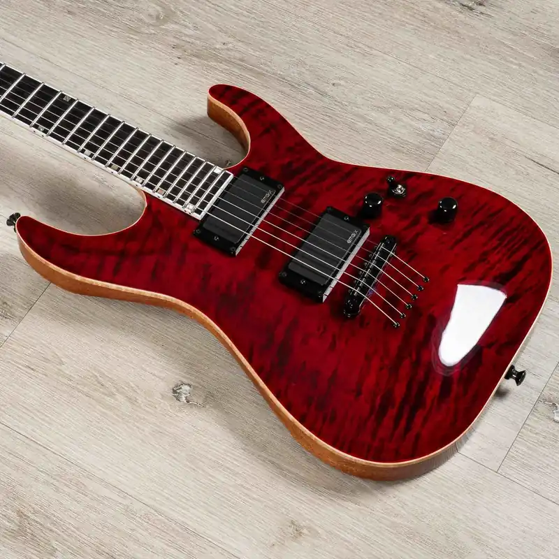 ESP USA Horizon-II Guitar, Quilted Maple Top, EMG 81-X / 85-X Pickups, See Thru Black Cherry Best Choice