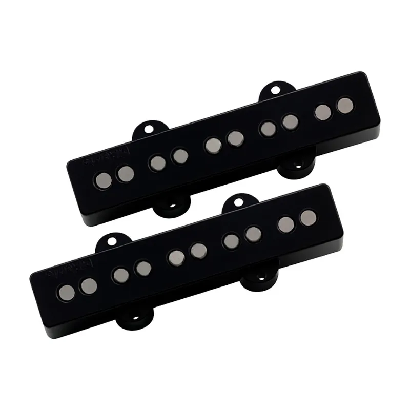 High Quality DiMarzio DP552BK Area J 5 Pair Noiseless Single-Coil Pickup Set for 5-String Jazz Bass, Black