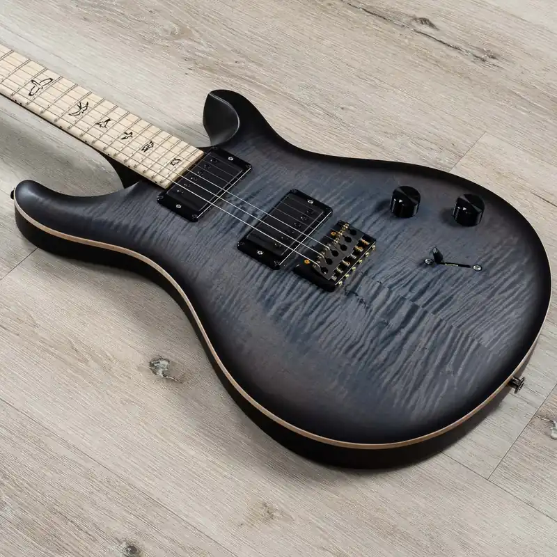 While Supplies Last PRS Paul Reed Smith Dustie Waring DW CE 24 Hardtail Guitar, Maple Fingerboard, Faded Blue Smokeburst