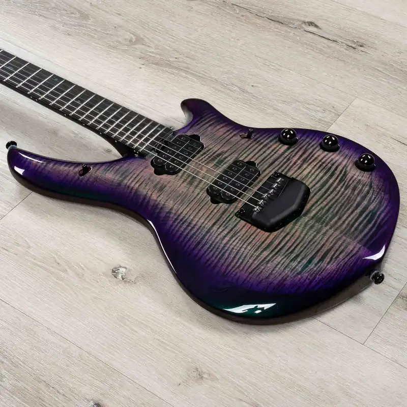 Ernie Ball Music Man John Petrucci Majesty 6 Guitar, Flame Maple Top, Crystal Amethyst Exclusive