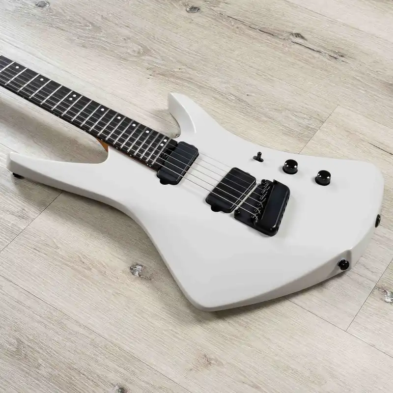 Ernie Ball Music Man Kaizen 6 Multi-Scale Guitar, Ebony Fretboard, Chalk White Flash Sale