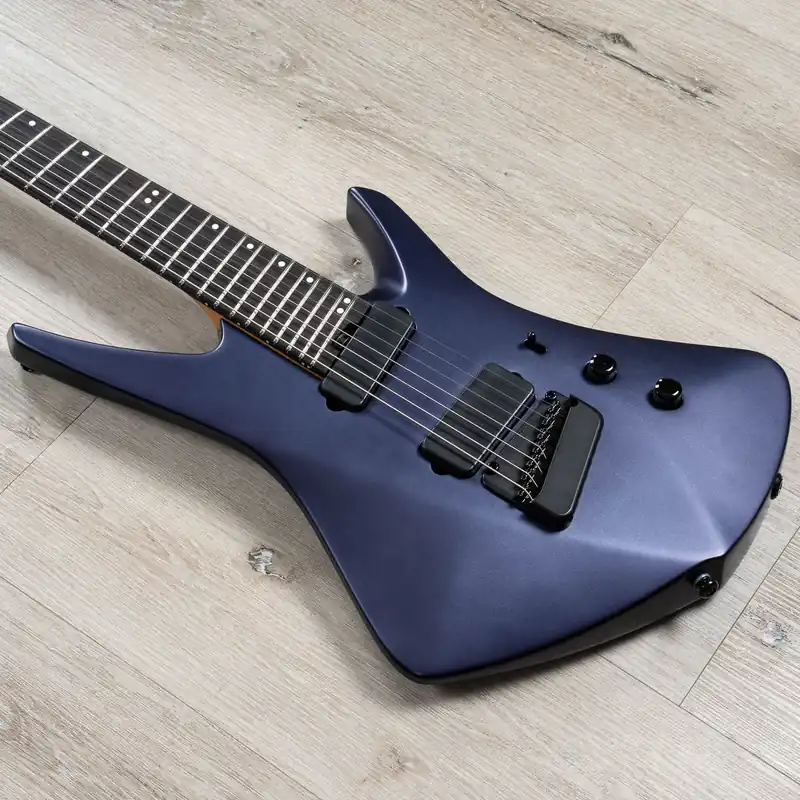 Ernie Ball Music Man Kaizen 7 7-String Multi-Scale Guitar, Ebony Fretboard, Indigo Blue Clearance