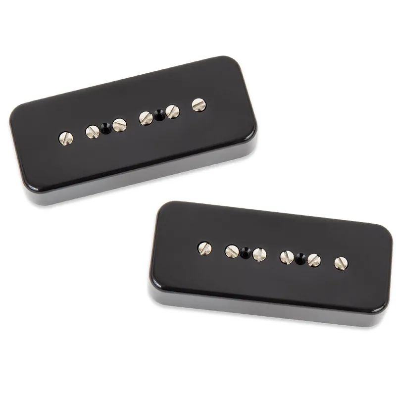 Free Shipping Seymour Duncan P90 Silencer Vintage Noiseless Guitar Pickup Set, Soapbar, Black