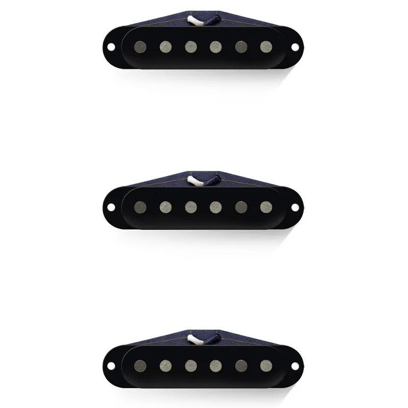 Budget Bare Knuckle Rabea Massaad Triptych Strat Single-Coil Guitar Pickup Set, Black