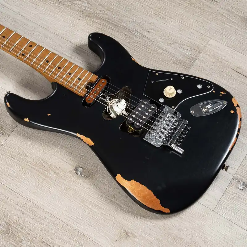 Special Offer EVH Frankie Relic Series Guitar, Maple Fretboard, Relic Black
