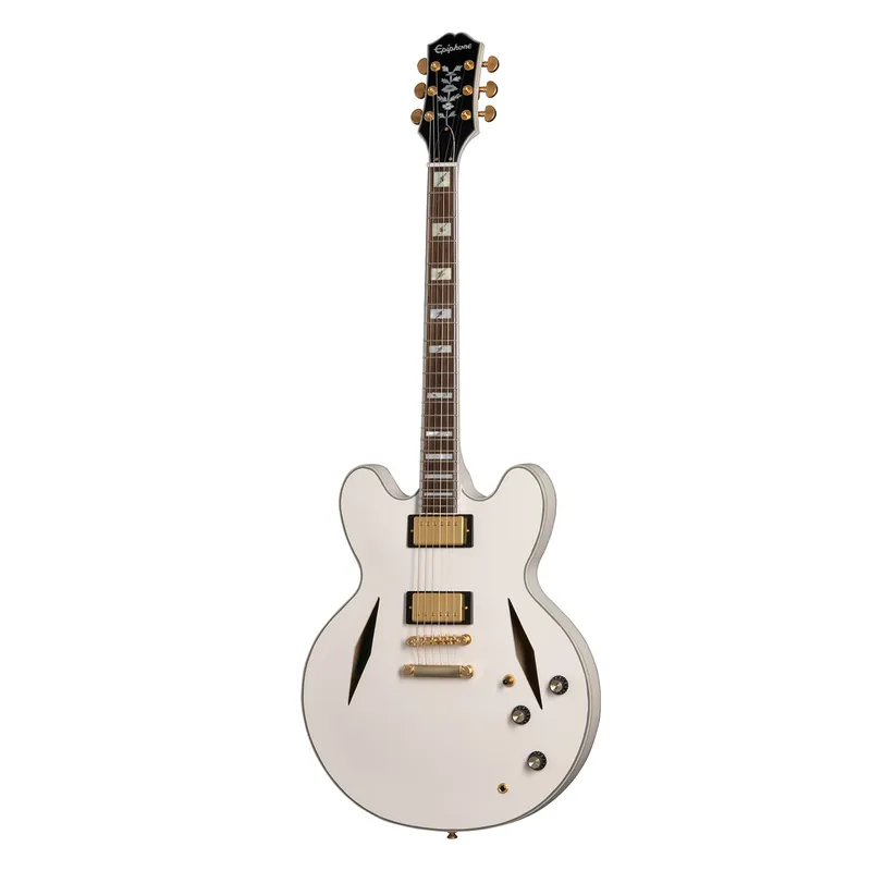 Epiphone Emily WolfeWhite WolfeSheraton Semi-Hollow Guitar, Aged Bone White Authentic