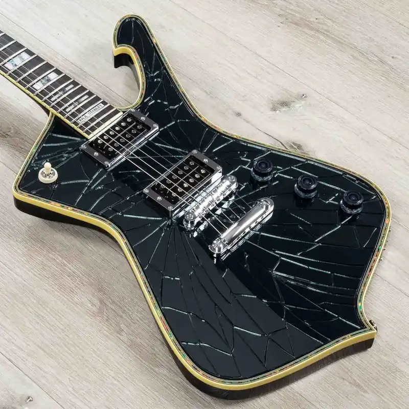 Ibanez Paul Stanley Signature PS3CM Guitar, Ebony Fretboard, Cracked Mirror Hot Deal