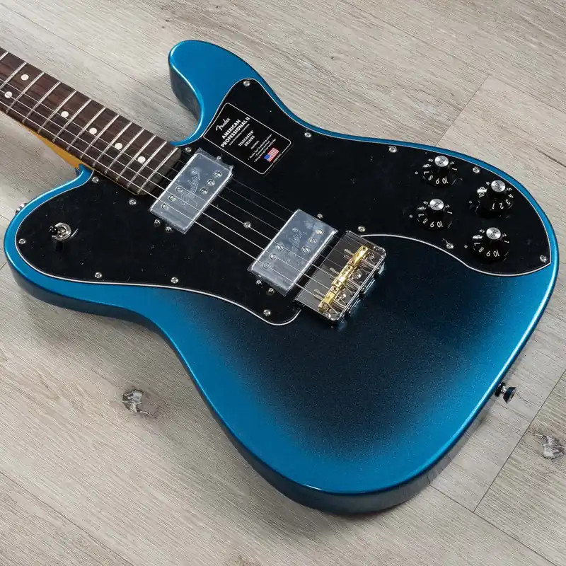 Fender American Professional II Telecaster Deluxe Guitar, Rosewood Fretboard, Dark Night Same Day Shipping