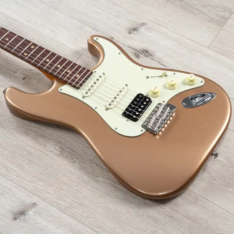 Suhr Limited Edition Classic S Vintage Guitar, Roasted Neck, Firemist Gold Luxury