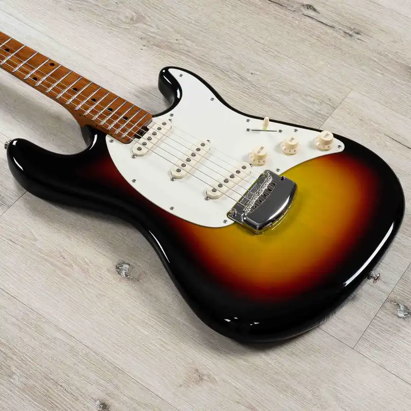 Best Choice Ernie Ball Music Man BFR Cutlass Nitro Classic '58 Guitar, Maple Fretboard, '58 Burst