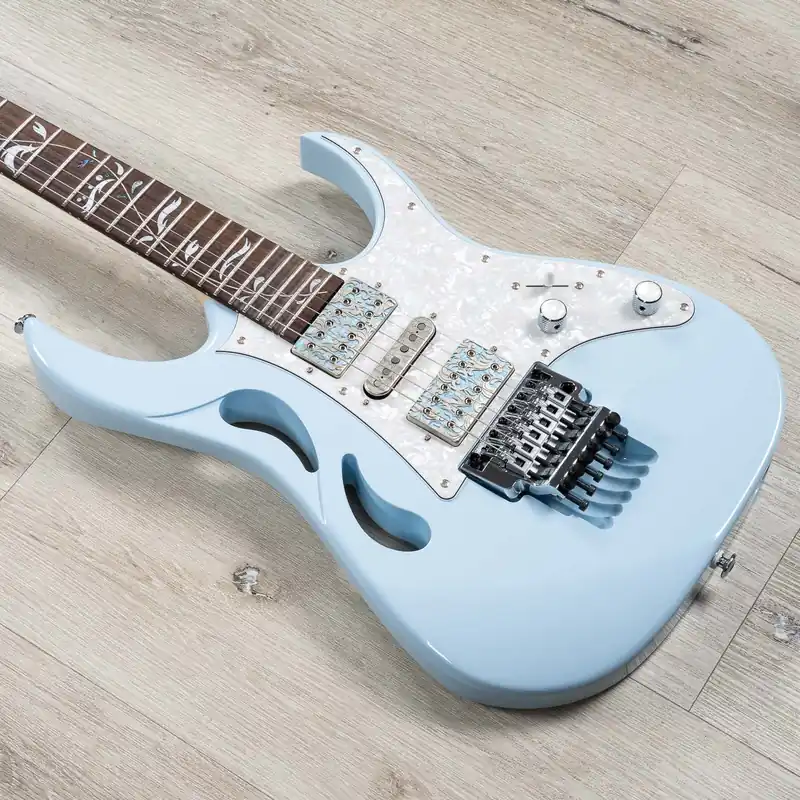 Ibanez PIA3761C Steve Vai Signature PIA Guitar, Rosewood Fretboard, Blue Powder Hot Picks