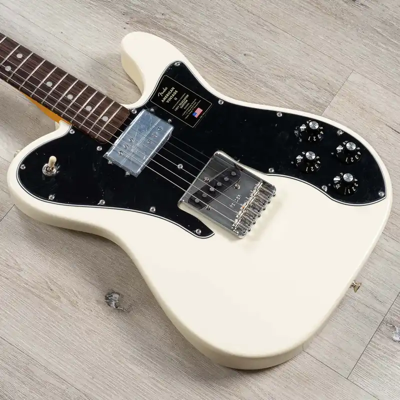 Affordable Fender Limited Edition American Vintage II 1977 Telecaster Custom Guitar, Belly Cut, Olympic White