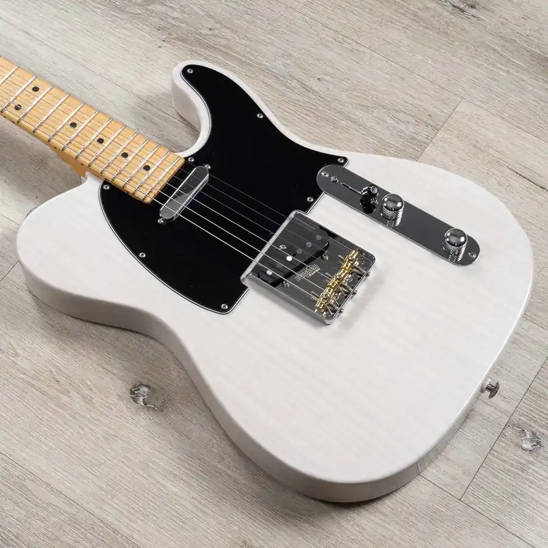 Suhr Classic T Guitar, Maple Fingerboard, Trans White Top Rated
