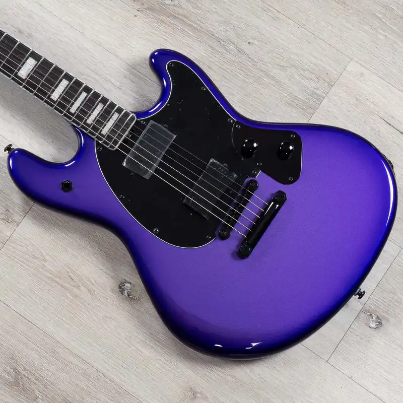 Ernie Ball Music Man BFR StingRay HT Guitar, Ebony Fretboard, Plum Crazy Burst Factory Price