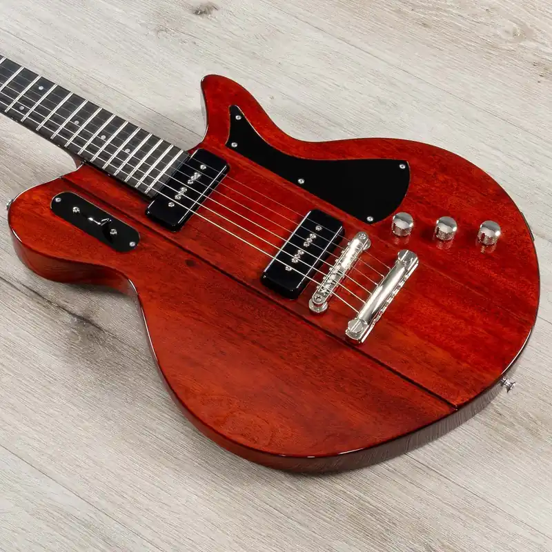 Eastman Juliet P-90 Guitar, Bare Knuckle Old Guard P-90s, Ebony Fretboard, Vintage Red Cheap