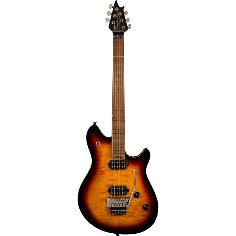 Money Back Guarantee EVH Eddie Van Halen Wolfgang WG Standard QM Guitar, Baked Maple Fingerboard, 3-Color Sunburst