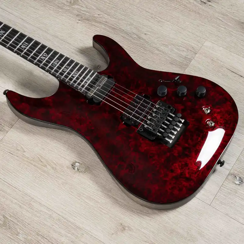 Price Cut Schecter C-1 FR-S Apocalypse Guitar, Ebony Fretboard, Red Reign