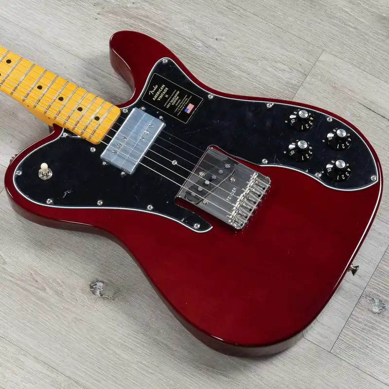 Best Choice Fender Limited Edition American Vintage II 1977 Telecaster Custom Guitar, Belly Cut, Maple, Wine