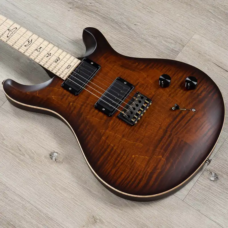 Hassle-Free Returns PRS Paul Reed Smith Dustie Waring DW CE 24 Hardtail Guitar, Maple Fretboard, Burnt Amber Smokeburst
