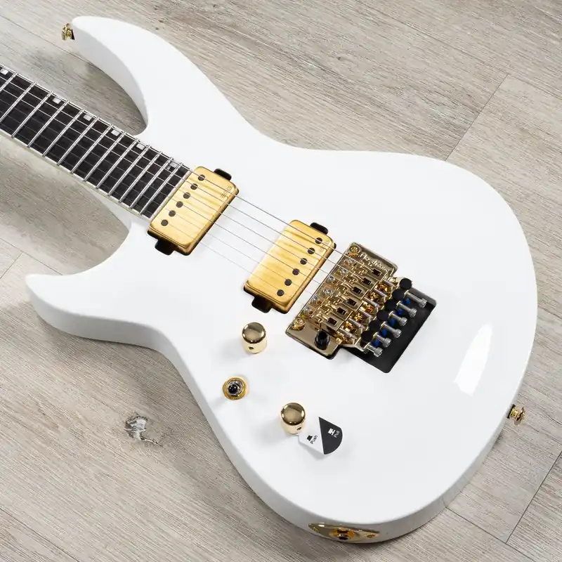 ESP LTD H3-1000FR Left-Handed Guitar, Floyd Rose, Macassar Ebony Fretboard, Snow White Seasonal Sale