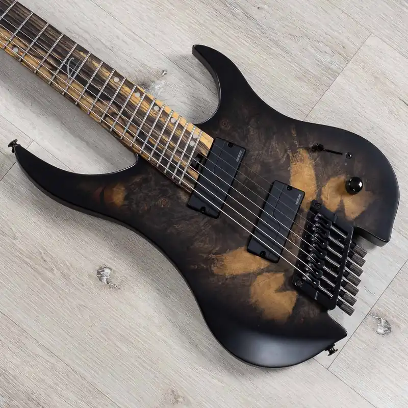 Legator Ghost G7FOD 7-String Multi-Scale Headless Guitar, Palemoon Ebony Fretboard, Jupiter Burst Limited Edition